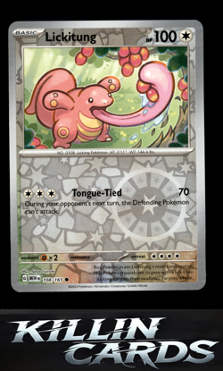 Reverse Holofoil Lickitung 108/165 Pokemon Common SV: Scarlet & Violet 151 Card - Image 1
