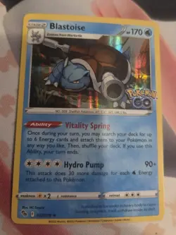 Blastoise Holo 017/078 Pokemon Go Pokemon Tcg Card Near Mint Nm - Image 1
