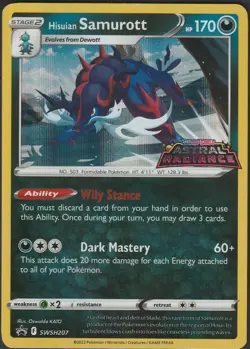 Hisuian Samurott SWSH207 SWSH: Sword & Shield Promo Cards Holo - Image 1