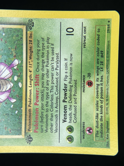 1999 TCG Pokemon Jungle #29 Venomoth Non Holo Unlimited LP - Image 3