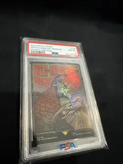 MTG LOTR Witch-King Of Angmar Borderless Foil Poster Card PSA 8 - Image 1