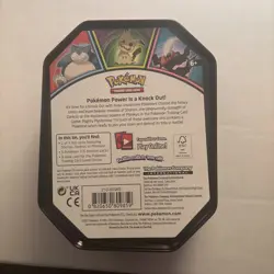 Pokemon Snorlax Empty Metal Card Box Collectors Tin NO CARDS - Image 2