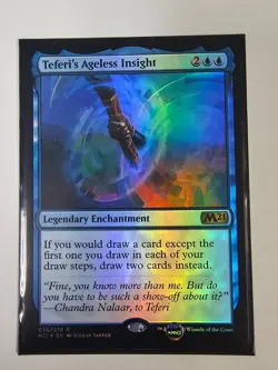 Mtg - Teferi's Ageless Insight (Foil) - Core Set 2021 (M21) - Rare - #76 - NM - Image 1