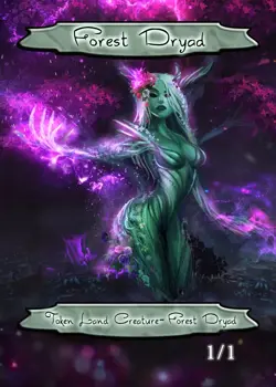 MTG Forest Dryad token custom 1/1 - Image 1