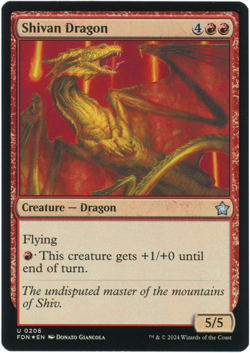 Shivan Dragon (Foil) - 0206 - Foundations - Magic the Gathering (MTG) - Image 1