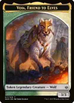 X 1 Voja, Friend to Elves Token NM-M WAR 017 MTG Magic The Gathering - Image 1