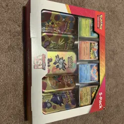 Pokemon Scarlet & Violet Mini Tins 5-Pack with 4 Promo Cards (2-Lot) - Image 2