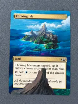 Thriving Isle MTG Duskmourn: House of Horror Hand Painted Borderless Altered Art - Image 1