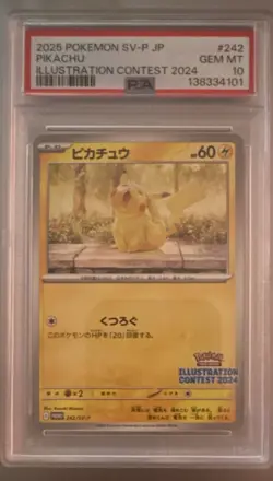 Pokemon Pikachu 242/SV-P Illustration Contest 2024 Promo PSA 10 Japanese 2025 - Image 1