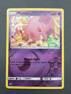 Munna 88/236 Common Unified Minds Pokemon Reverse Holo LP - Image 1
