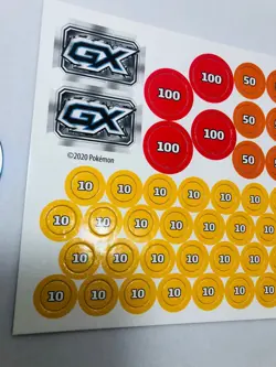 Pokemon Battle Academy TCG GX Points Counter Unpunched With Coin Replacement - Image 3