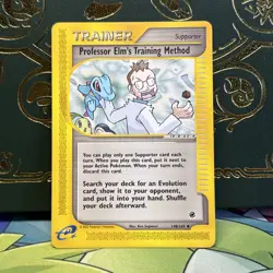 POKEMON PROFESSOR ELM'S TRAINING METHOD 148/165 EXPEDITION BASE SET TOTODILE NM - Image 1