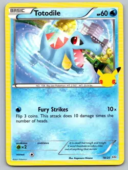 Totodile 018/025 Promo McDonald's 25th Anniversary Promos Pokemon Near Mint - Image 1