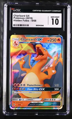 Charizard Gx 9/68 Holo Hidden Fates Pokemon CGC 10 Gem Mint - Image 1