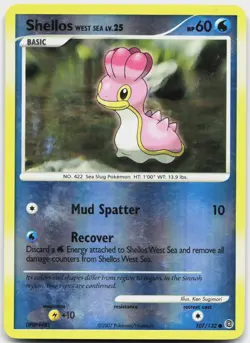 Shellos West Sea 107/132 Common Secret Wonders Pokemon Reverse Holo MP - Image 1