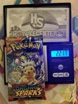 HEAVY! 22.17g Surging Sparks Pokemon TCG Booster Pack - Image 1