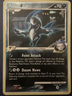 Pokemon TCG Absol G LV. 59 1/147 Holo Rare - Image 1