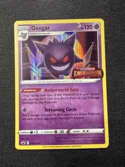 Pokemon Gengar SWSH241 Lost Origin Prerelease Holo Black Star Promo NM - Image 1