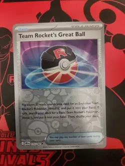 Team Rocket's Great Ball 175/182 Pokemon Sv10: Destined Rivals Reverse Holo - Image 1