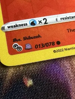 Numel (Peelable Ditto) 013/078 Pokemon GO Reverse Holo UNPEELED Pokemon TCG - Image 4