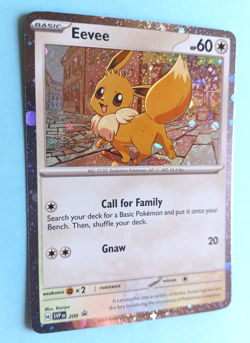 POKEMON DESTINED RIVALS EEVEE SVP 200 BLACK STAR PROMO HOLO CLEAN UNPLAYED - Image 1