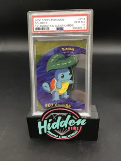 2000 Topps Pokemon Tv Clear Cards #PC4 Squirtle PSA 10 - Image 1