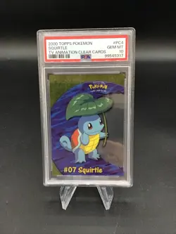 2000 Topps Pokemon Tv Clear Cards #PC4 Squirtle PSA 10 - Image 2