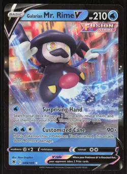 Pokemon TCG SWSH10: Astral Radiance #049/189 Galarian Mr. Rime V NM - Image 1