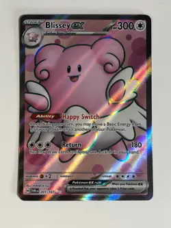 Pokemon TCG Twilight Masquerade Full Art Blissey EX 201/167Near Mint - Image 1