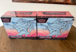 2x POKEMON CENTER Chaos Rising Elite Trainer Box ETB - FACTORY SEALED - in hand - Image 1