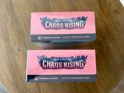 2x POKEMON CENTER Chaos Rising Elite Trainer Box ETB - FACTORY SEALED - in hand - Image 2
