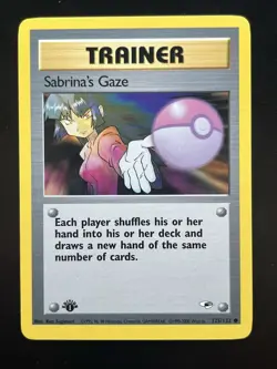 Sabrina's Gaze 125/132 Trainer Card 1st Edition Gym Heroes Common 2000 Pokemon - Image 1