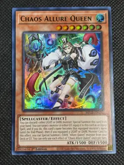 YuGiOh! - Chaos Allure Queen MP25-EN242 Ultra Rare 1st Edition Near Mint - Image 1