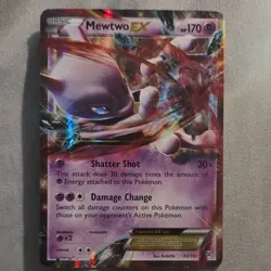 Mewtwo EX 62/162 Breakthrough Ultra Rare Holo Basic 170 HP Pokemon Card - Image 1