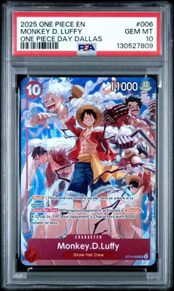 Monkey.D.Luffy (One Piece Day Dallas 2025) ST10-006 One Piece Promo Card PSA 10 - Image 1