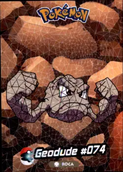 Pokemon Crystal Card Collection Set #074 Geodude Cracked Ice Holo - Image 1