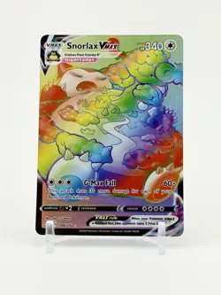 Snorlax VMAX Secret Rare Rainbow Full Art 206/202 Pokemon Card Sword & Shield - Image 1