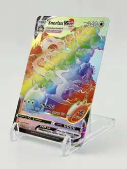 Snorlax VMAX Secret Rare Rainbow Full Art 206/202 Pokemon Card Sword & Shield - Image 2