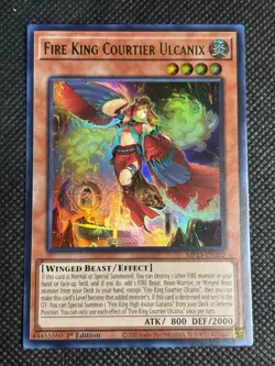 YuGiOh! Fire King Courtier Ulcanix MP25-EN262 Ultra Rare 1st Edition Near Mint - Image 1