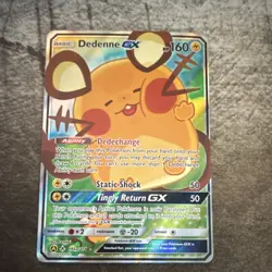 Pokemon Dedenne GX 195A/214 Alternate Art Promo Holo Basic Card 160 HP Kanahei - Image 1