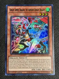 YuGiOh! Knight Armed Dragon, the Armored Knight Dragon MP25-EN213 Ultra Rare NM - Image 1