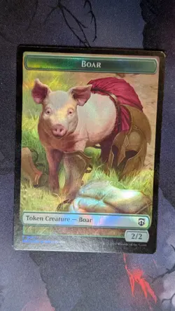 Boar (Foil) & Forest Dryad Doubled-Sided Token (M3C 0017 & M3C 0019) MTG - Image 1