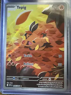 Tepig 096/086 Illustration Rare, White Flare, Full Art Holo, Pokemon TCG, NM - Image 1