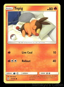 TEPIG 31/236 COMMON COSMIC ECLIPSE POKEMON NM - Image 1
