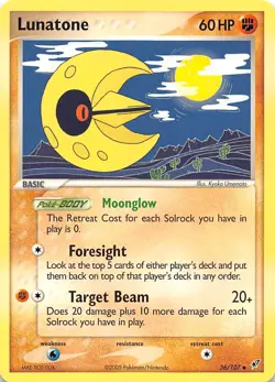Lunatone 36/107 Deoxys Pokemon - Image 1