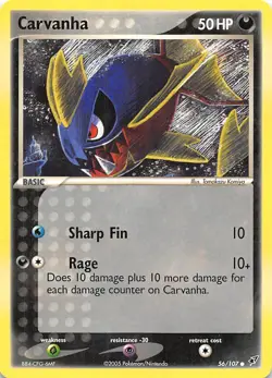 Carvanha 56/107 Deoxys Pokemon - Image 1