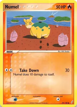 Numel 59/100 Crystal Guardians Pokemon - Image 1
