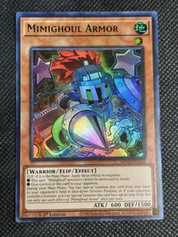 YuGiOh! - Mimighoul Armor MP25-EN256 Ultra Rare 1st Edition Near Mint - Image 1
