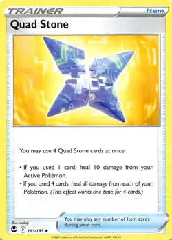 Quad Stone 163/195 SWSH12: Silver Tempest Pokemon - Image 1