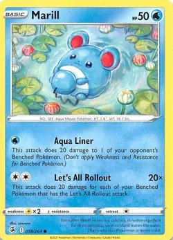 Marill 058/264 SWSH08: Fusion Strike Pokemon - Image 1
